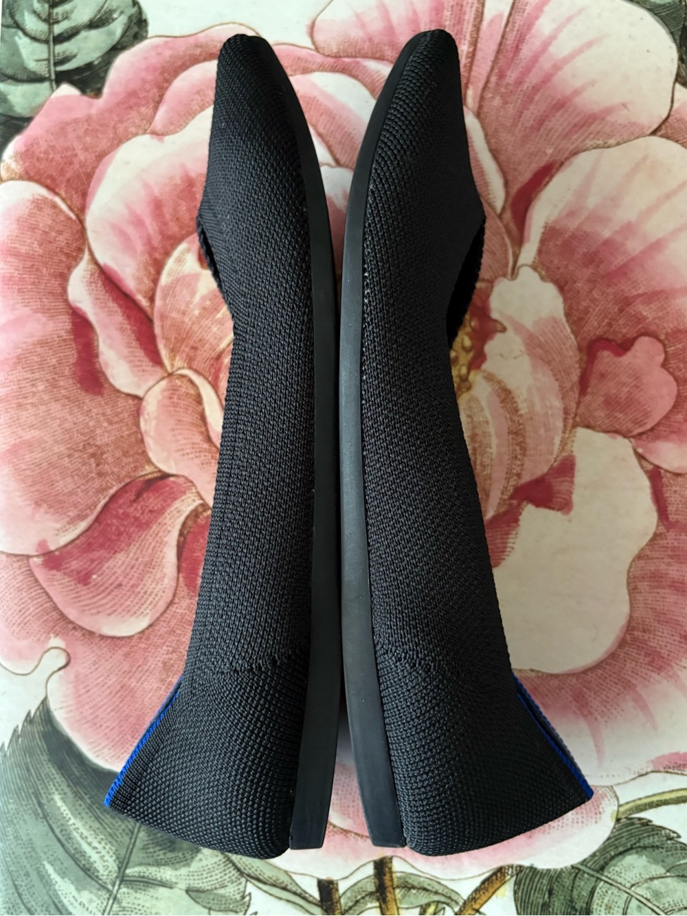 Rothy's The Point Black Solid Pointed Toe Slip On Flats Size 7 - Picture 6 of 10